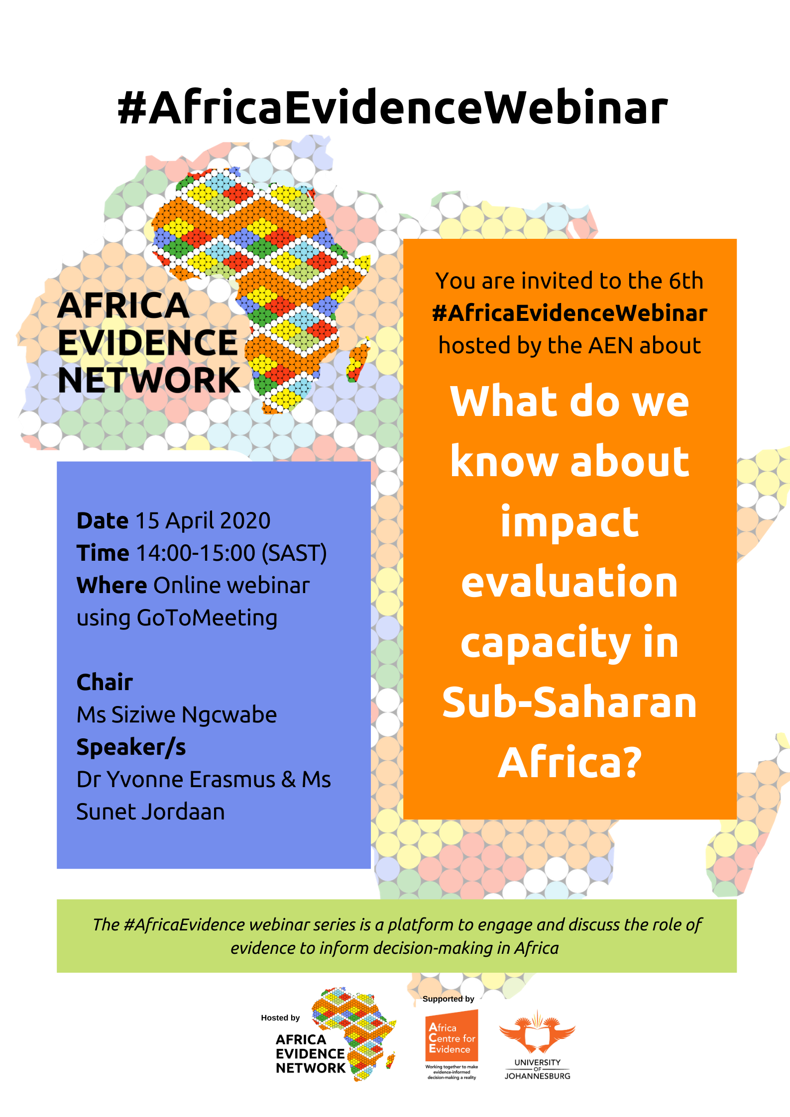Africa Evidence Webinar #6: What do we know about impact evaluation capacity in Sub-Saharan Africa?