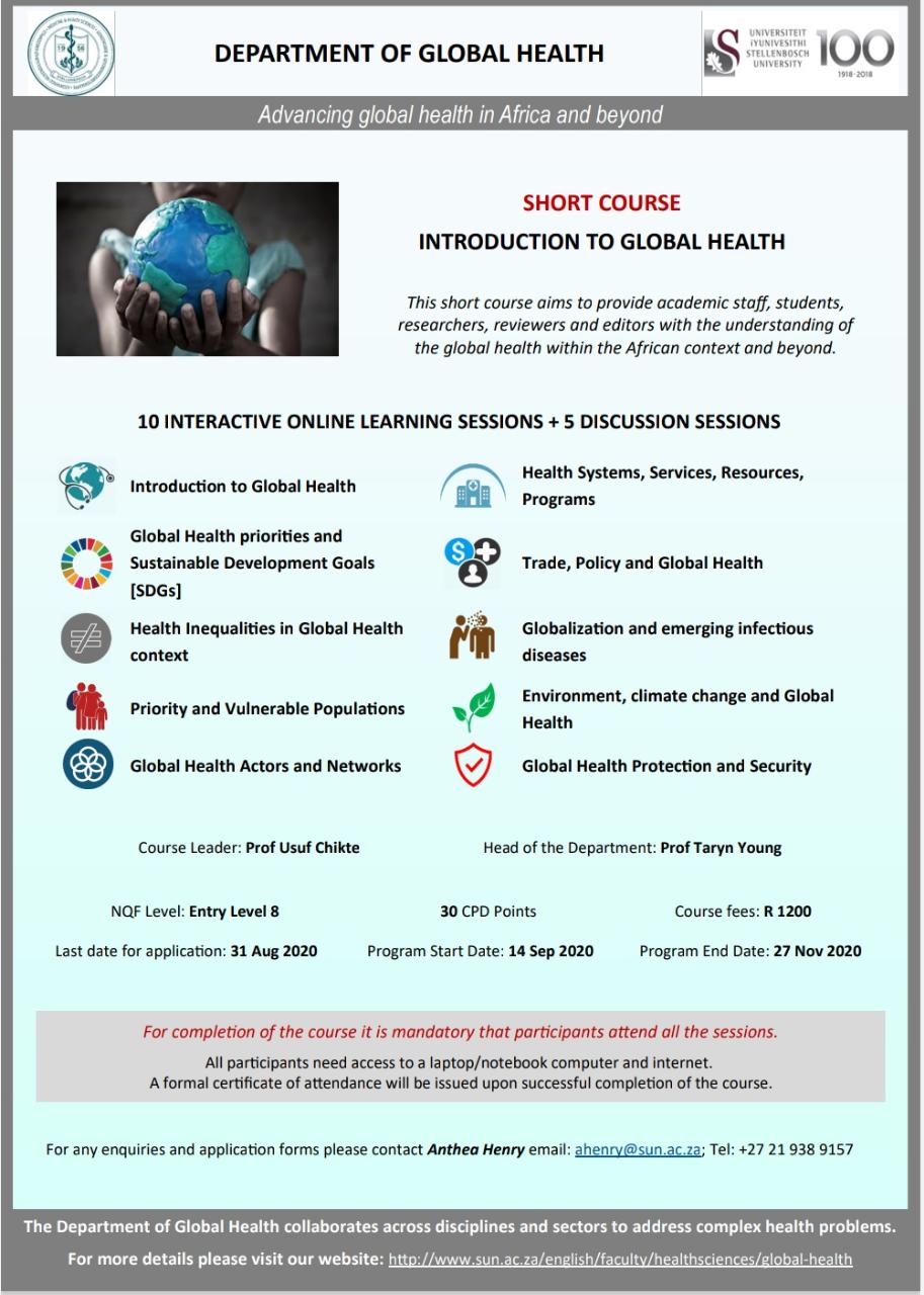 Introduction to global health short course