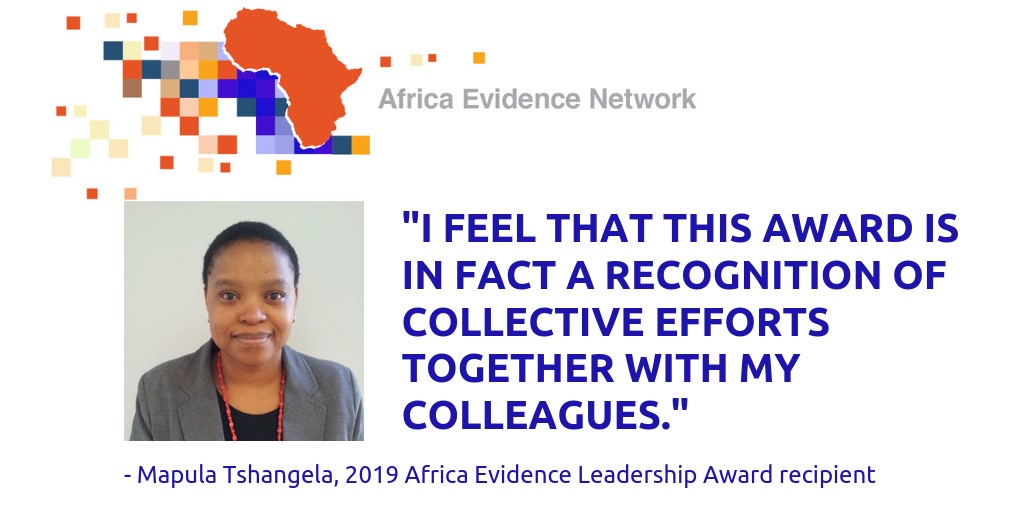 Only together – award recipient’s reflections on how to champion evidence in Africa