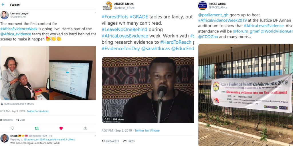 What happened on day 1 of Africa Evidence Week?