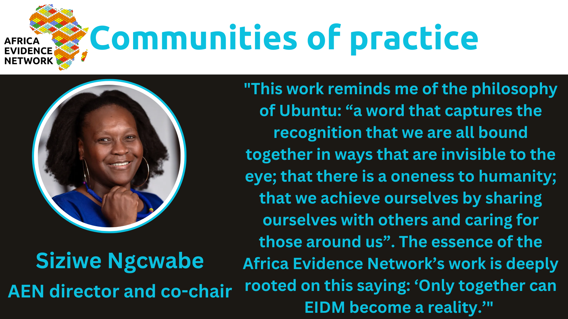 Communities of practice as a tool to enhance evidence capacities and collaboration in Africa