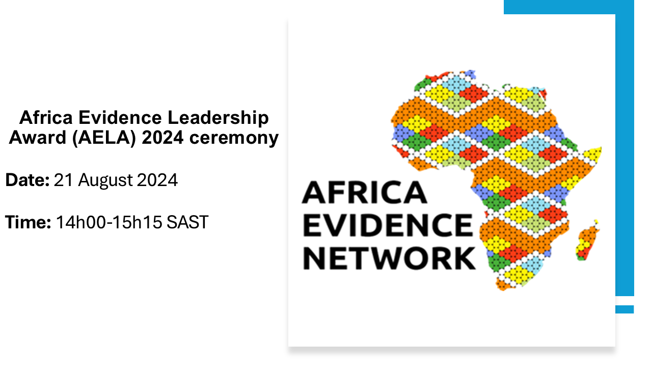 PRESENTATION | Africa Evidence Leadership Award (AELA) 2024 online ceremony