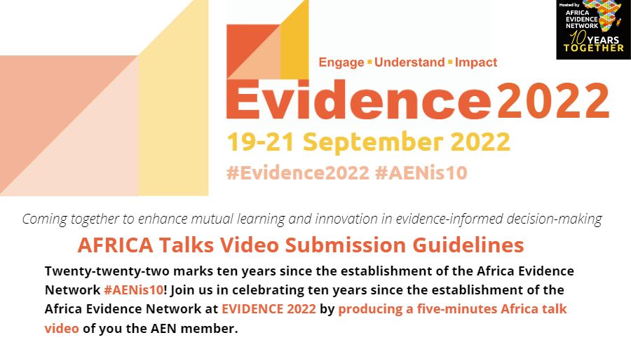 EVIDENCE 2022 | AFRICA Talks Video Submission Guidelines