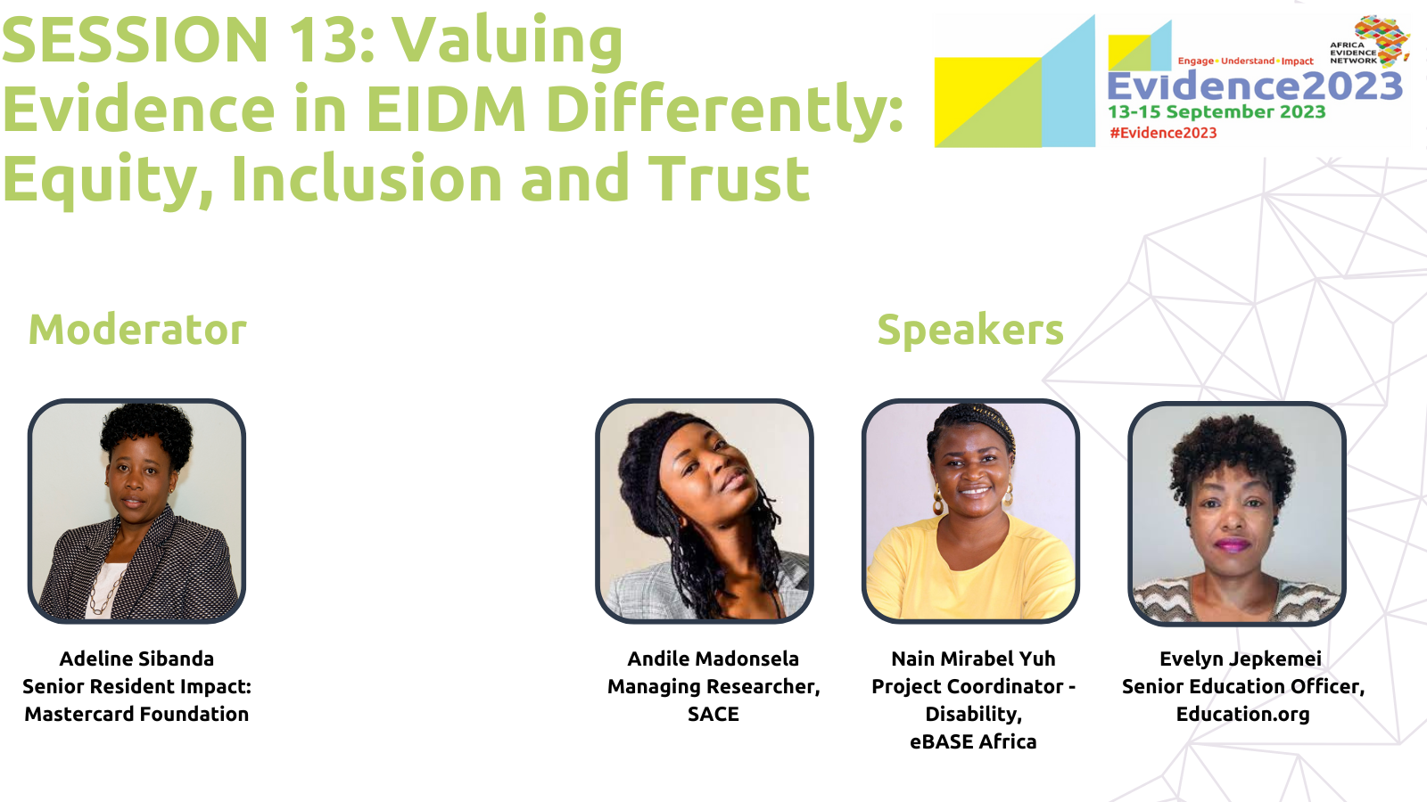 PRESENTATION | Valuing Evidence in EIDM Differently: Equity Inclusion and Trust - PACE